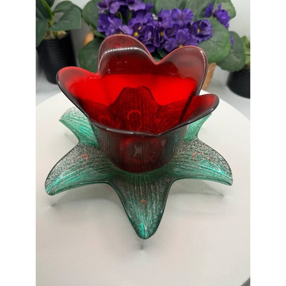 Studio Nova Glass Tulip Flower Frosted Glass Votive Candle Holder - Picture 12 of 12